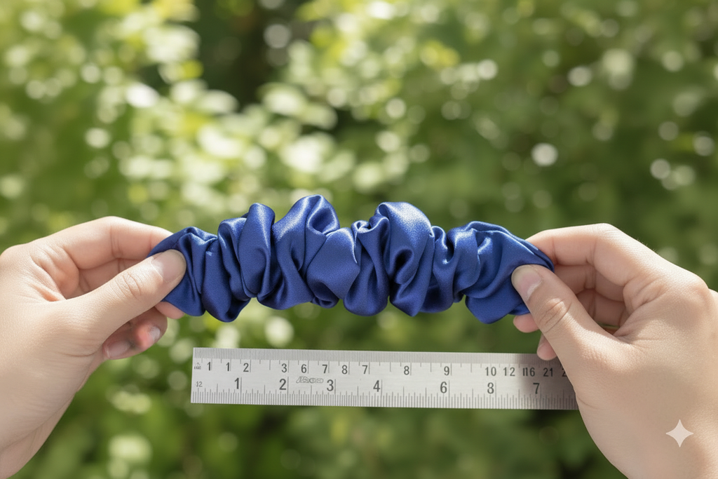 Scrunchies - Silk satin|Hair style|set of 10 - M (Set of 10)