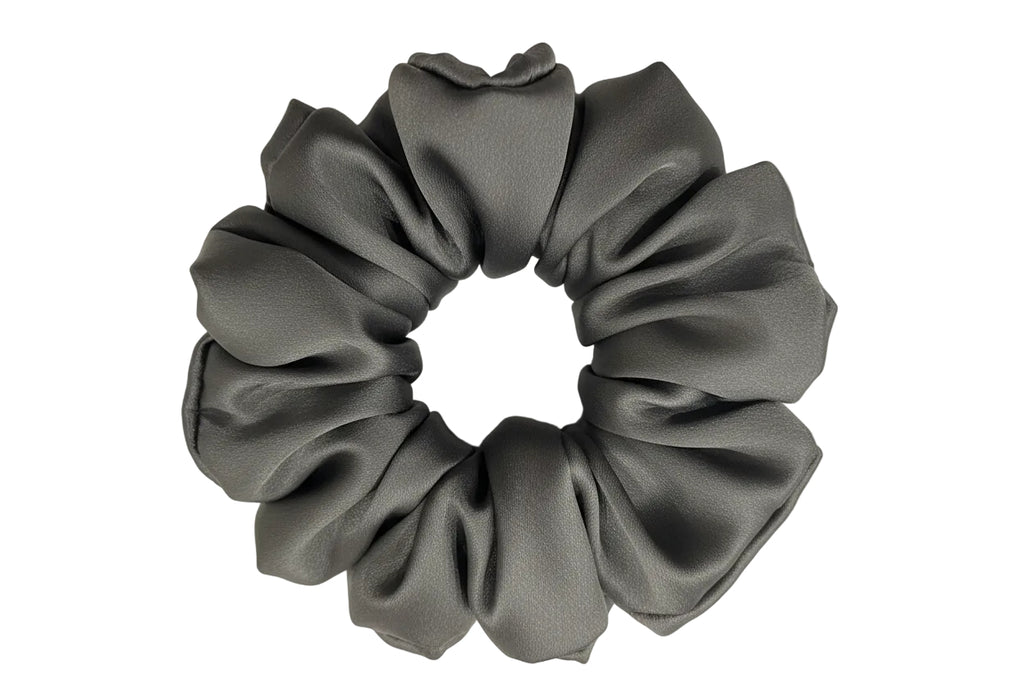 Scrunchie| Hair Tie | Premium Silk Satin | XXL(dark grey)