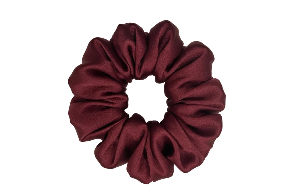 Scrunchie| Hair Tie | Premium Silk Satin | XXL(Burnt Rose)