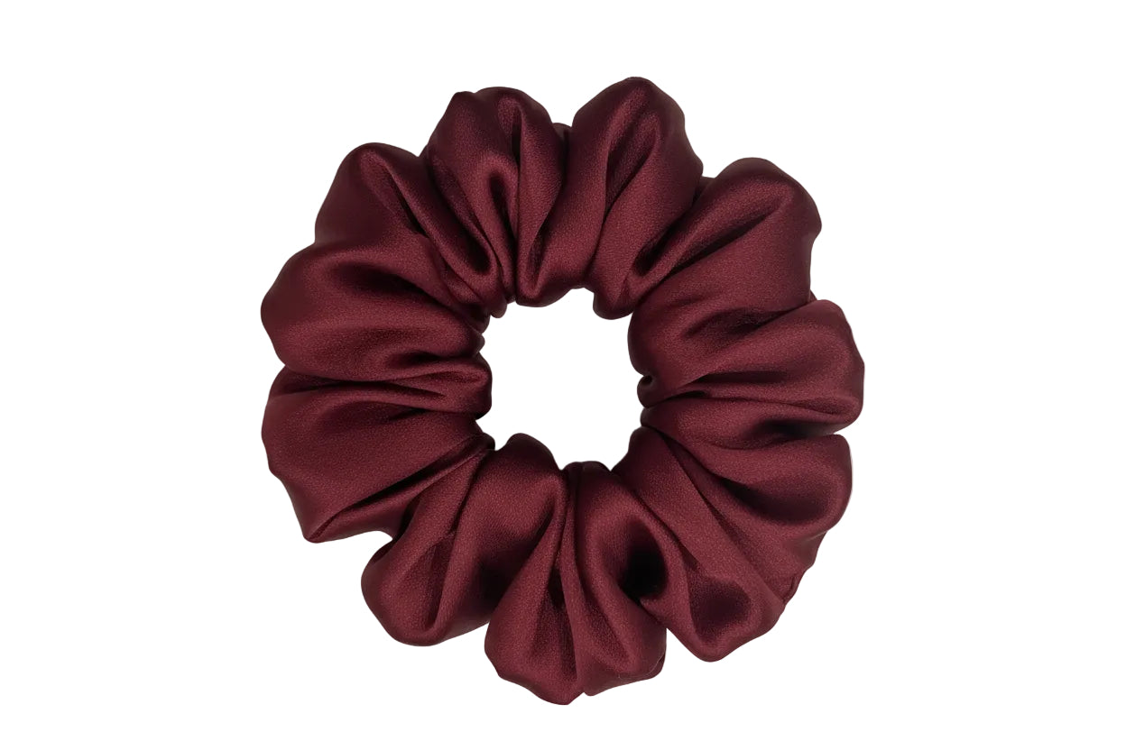 Scrunchie| Hair Tie | Premium Silk Satin | XXL(Burnt Rose)