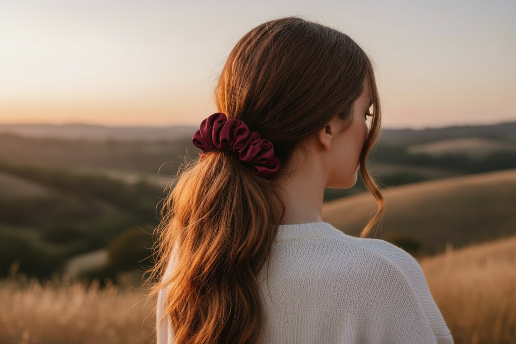 change scrunnchie color #6d3139