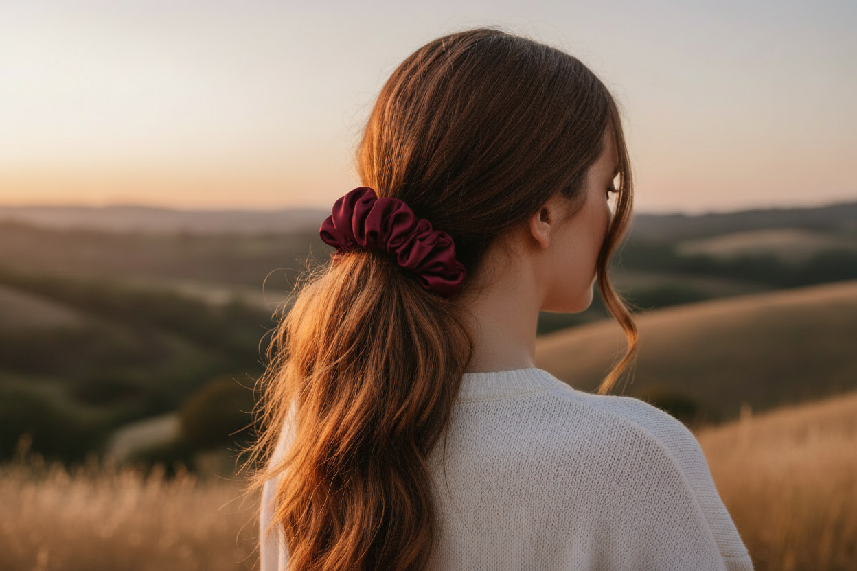 change scrunnchie color #6d3139